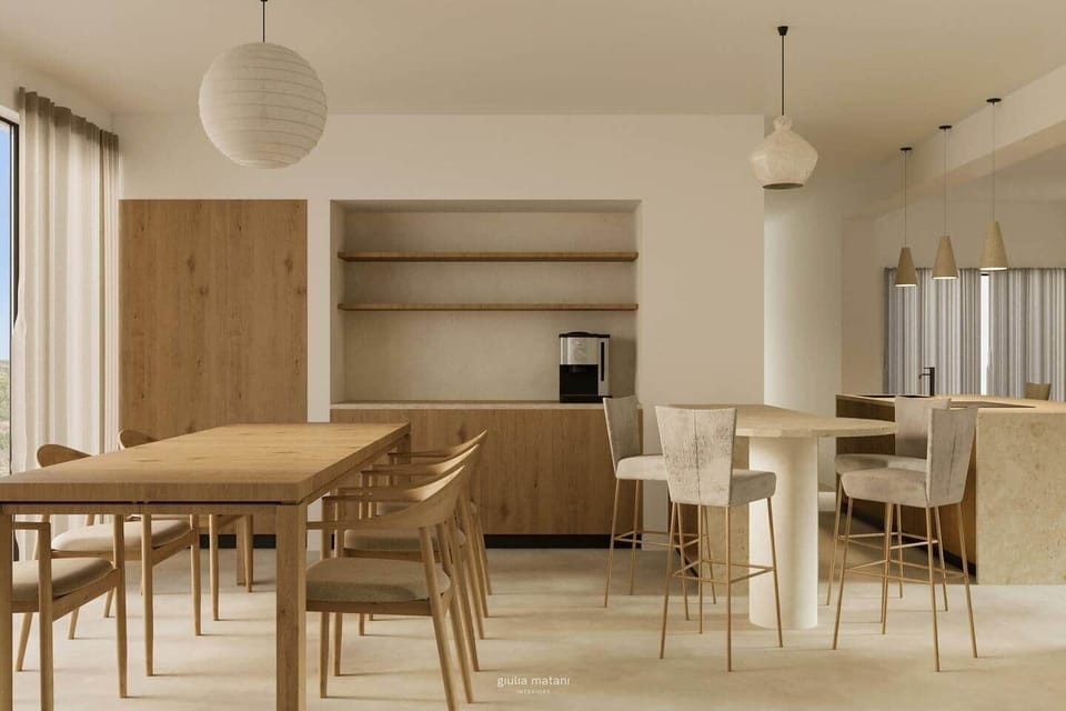 Neue offene Küche (Visualisierung ab April 2026).
Große Arbeitsflächen mit viel Tageslicht und eine moderne Ausstattung – perfekt für gemeinsames Kochen und gemütliche Abende.