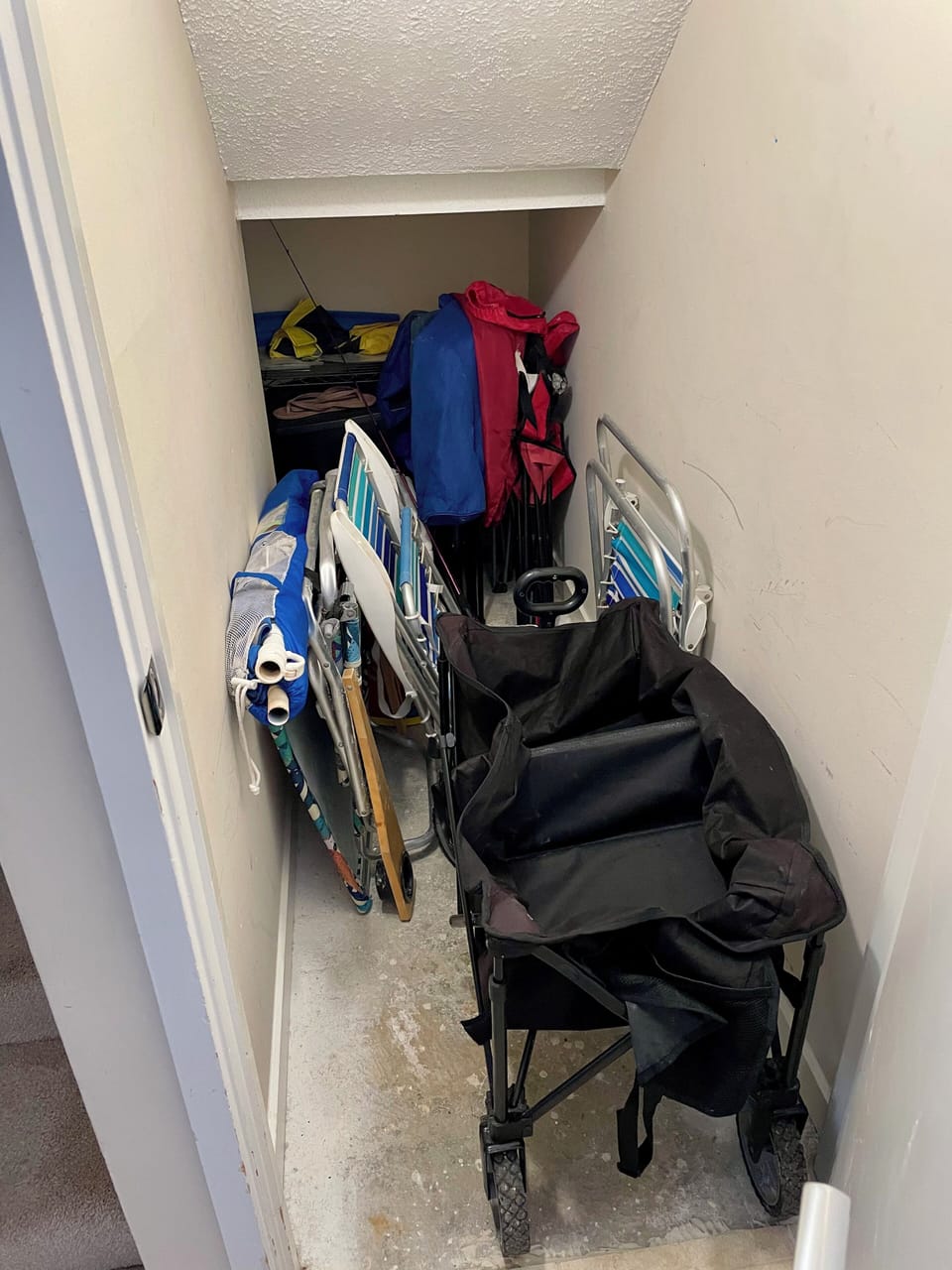Storage Closet with Beach Supplies