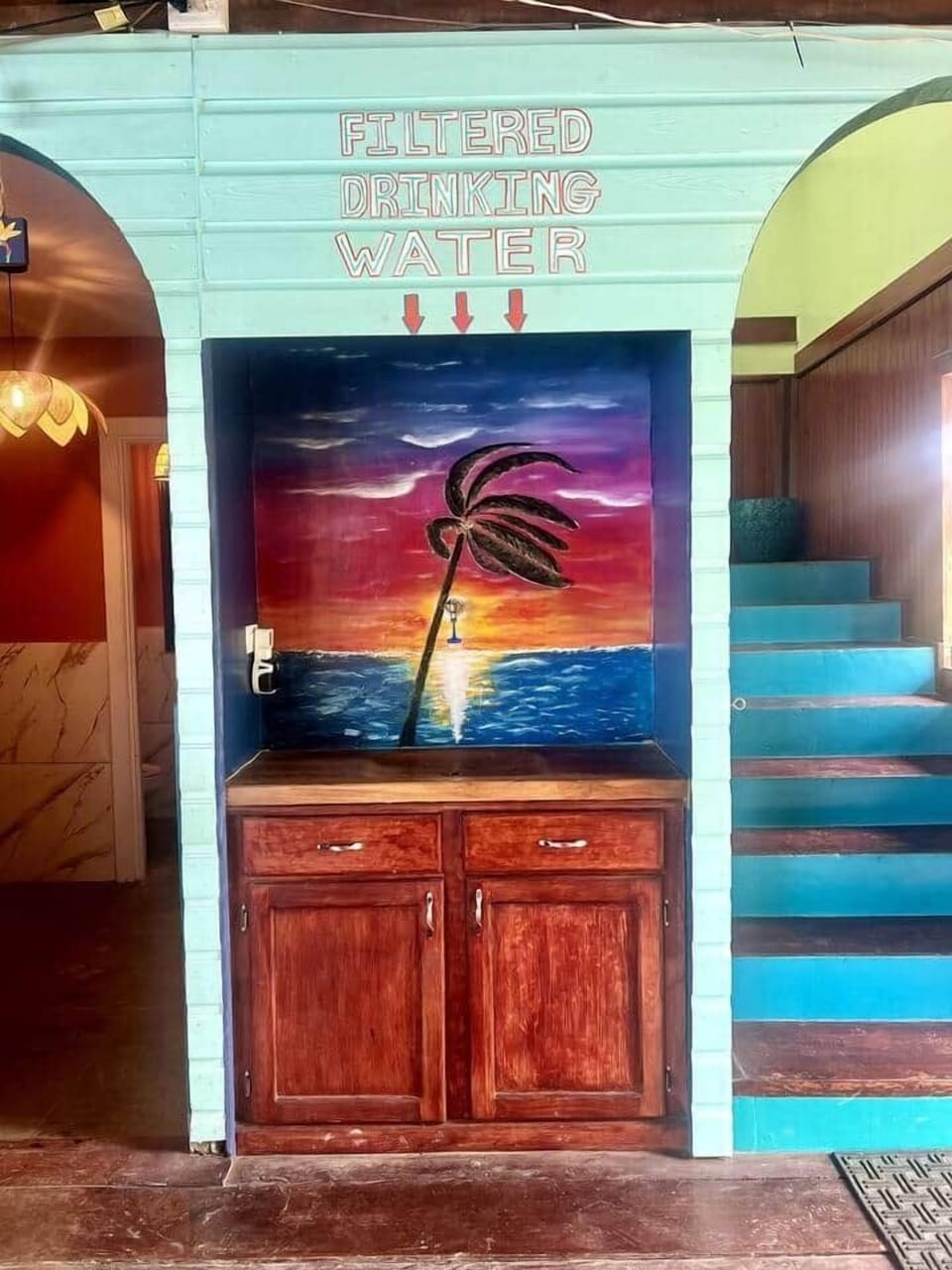 Filtered water filling station in our shared common area.