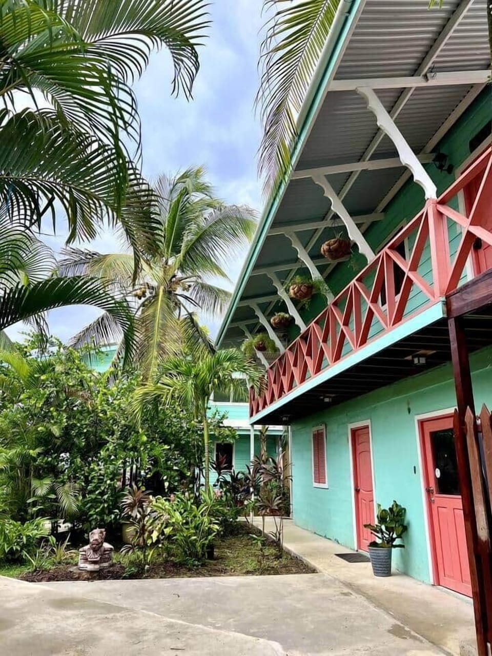 Our garden and buildings as you walk in the gate.