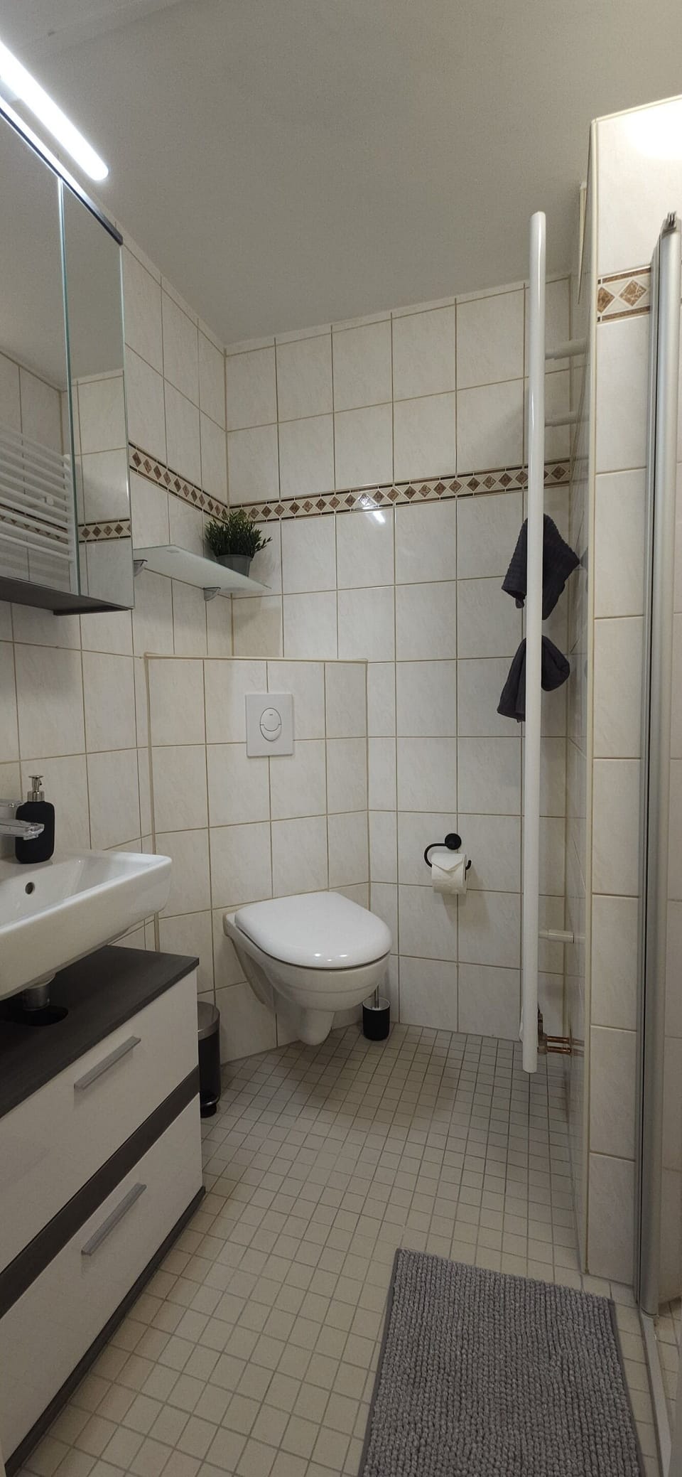 modern bathroom with shower 