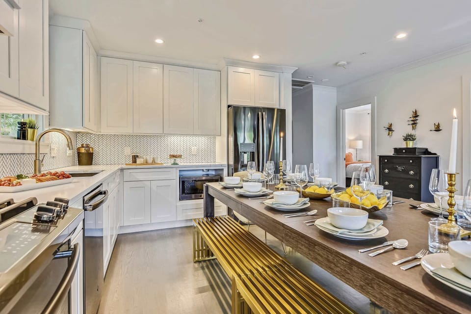 Dining area next to the open kitchen