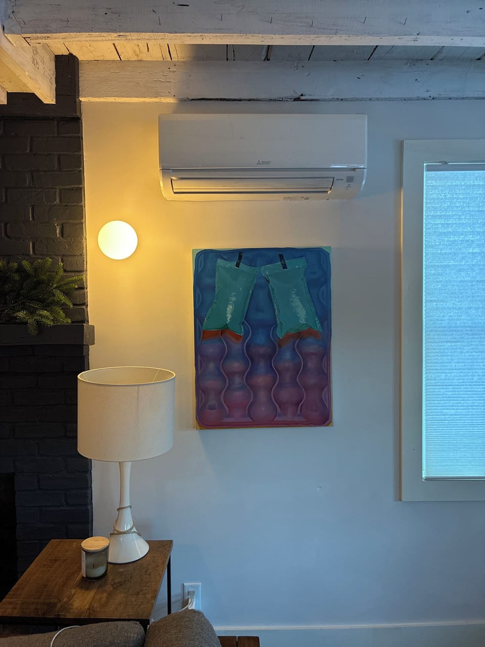 Mini split in living room.