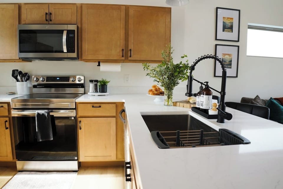 Fully stocked and equipped kitchen