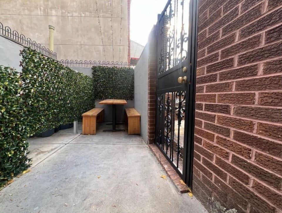 a courtyard for your frersh air and BBB
