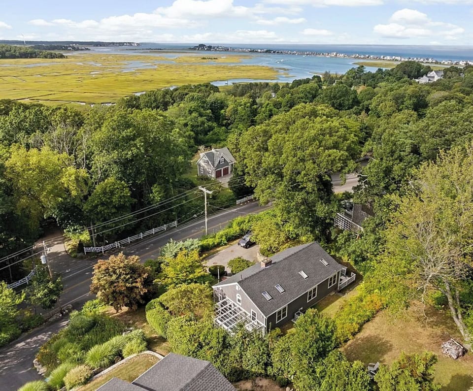 Aerial View with Humarock Beach nearby