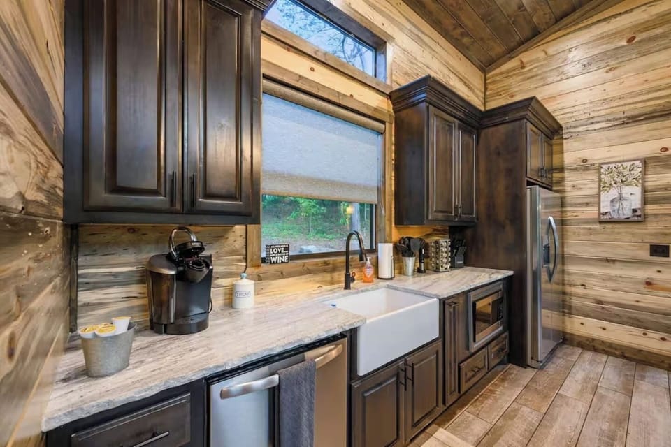 Fully stocked kitchen for preparing meals during your stay