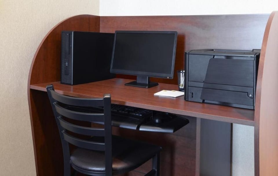 Settle in and stay productive at the dedicated business workstation.