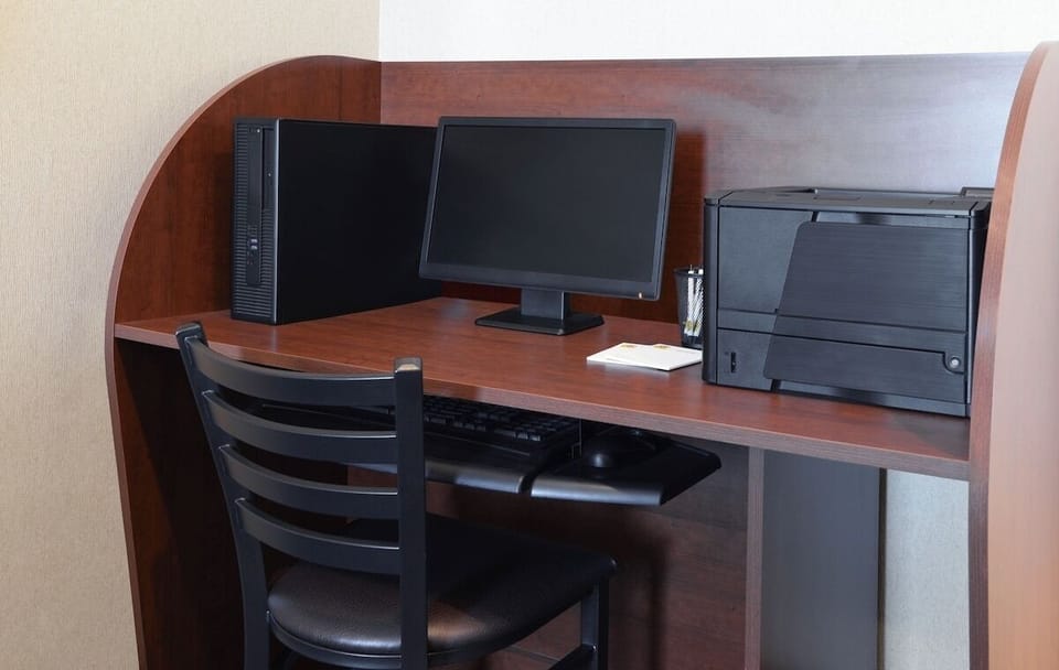 Get work done quietly at the convenient business workstation.
