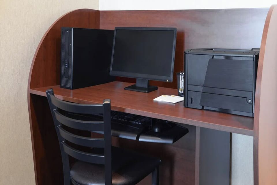 Stay productive with a quiet workstation for printing and emails.