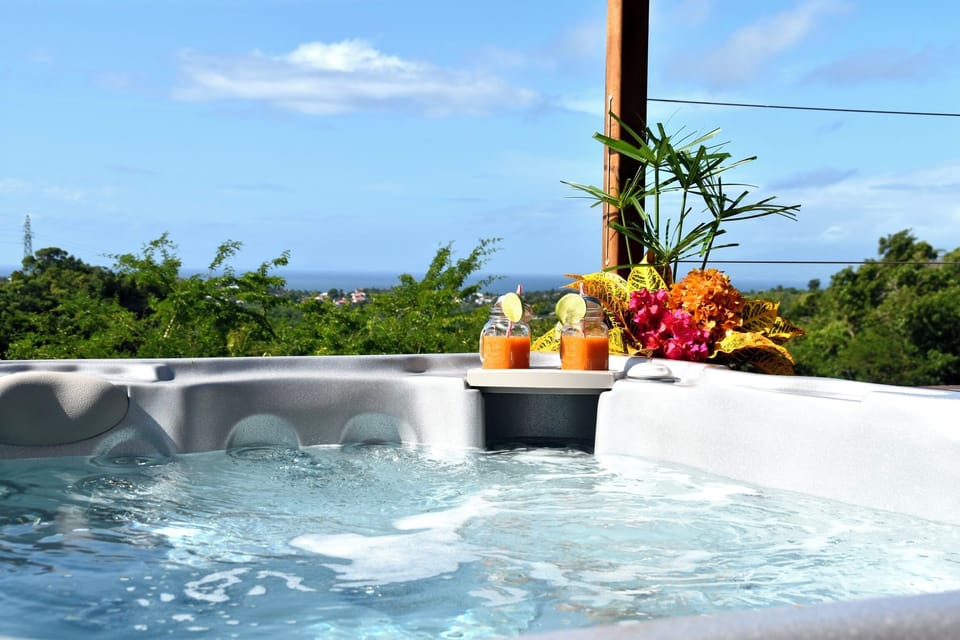 Outdoor spa tub