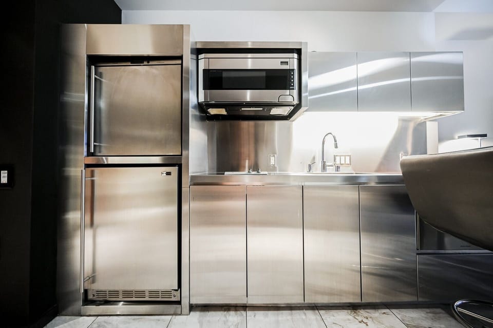 Fully stocked kitchenette
