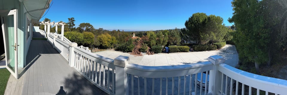 View from front balcony. On clear day you might see skyline of San Jose foentown