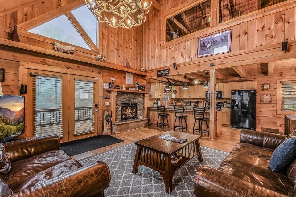 Indoors, Hardwood, Stained Wood, Furniture, Living Room