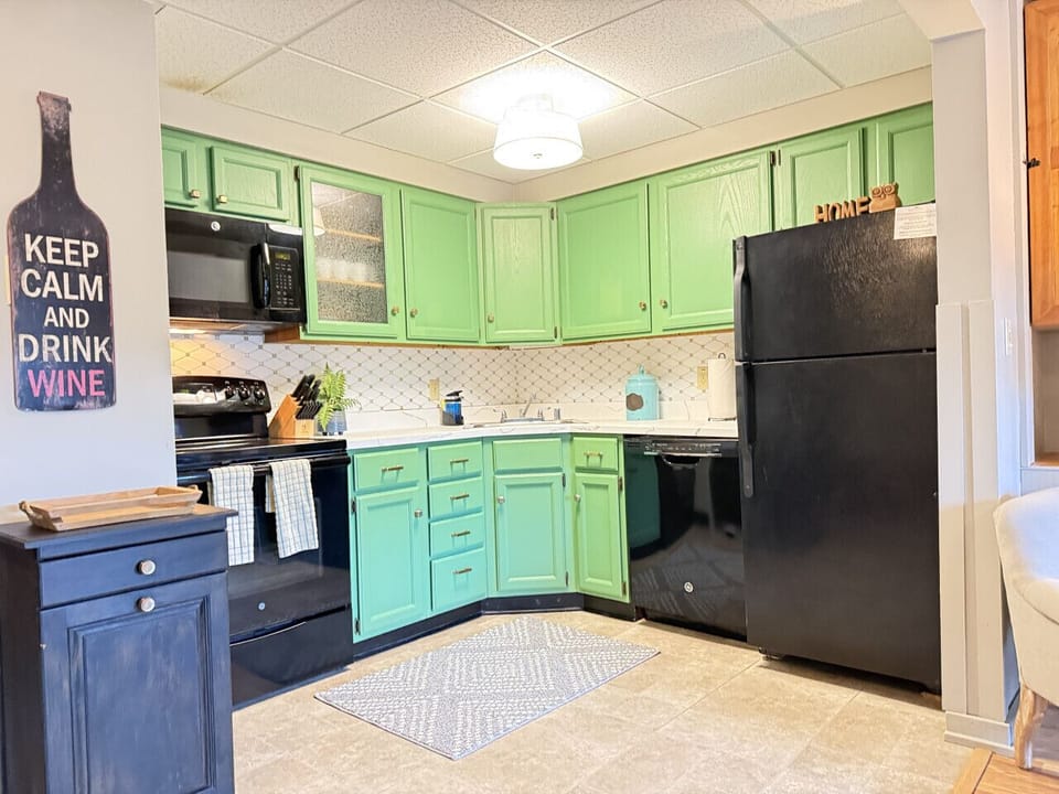 Full kitchen setup for easy meal prep.