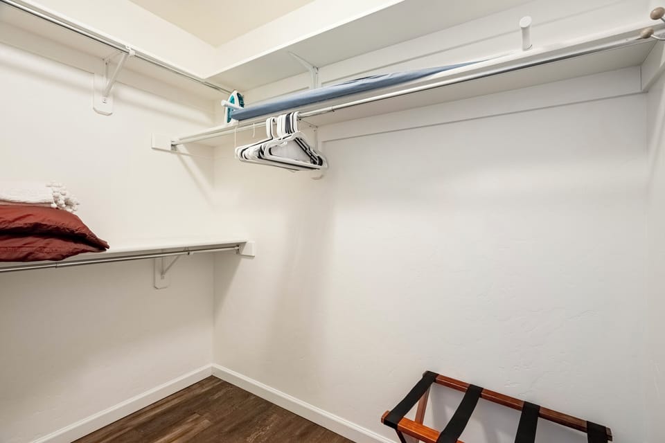 Your spacious walk-in closet waits for all your belongings.