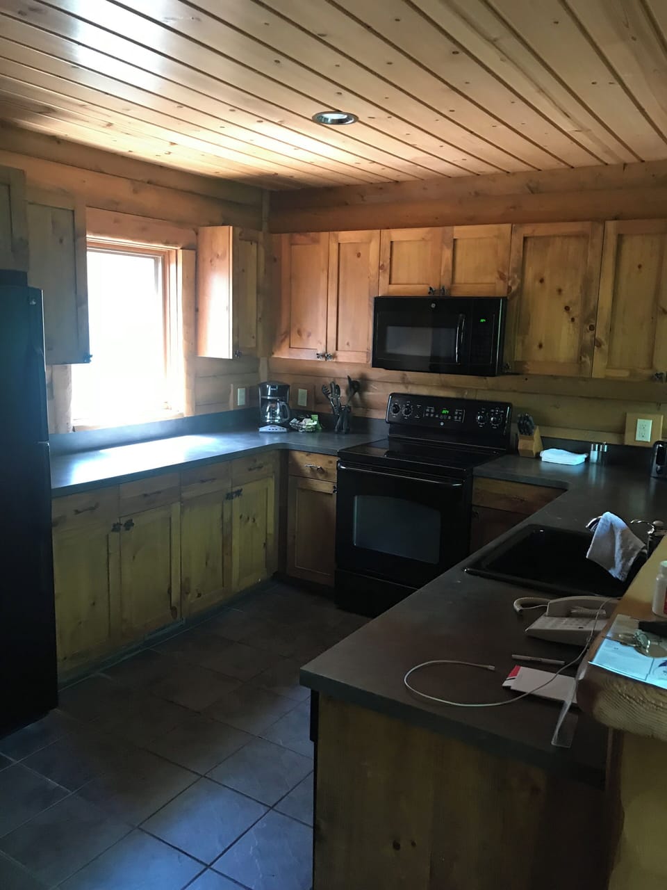 kitchen, now has granite