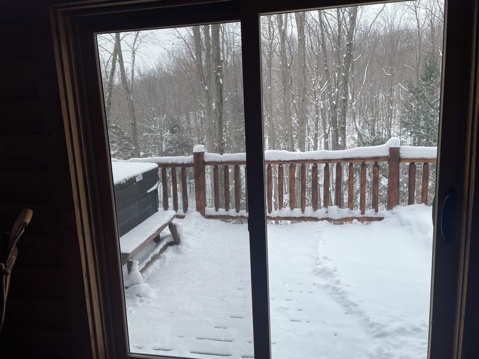 deck in winter