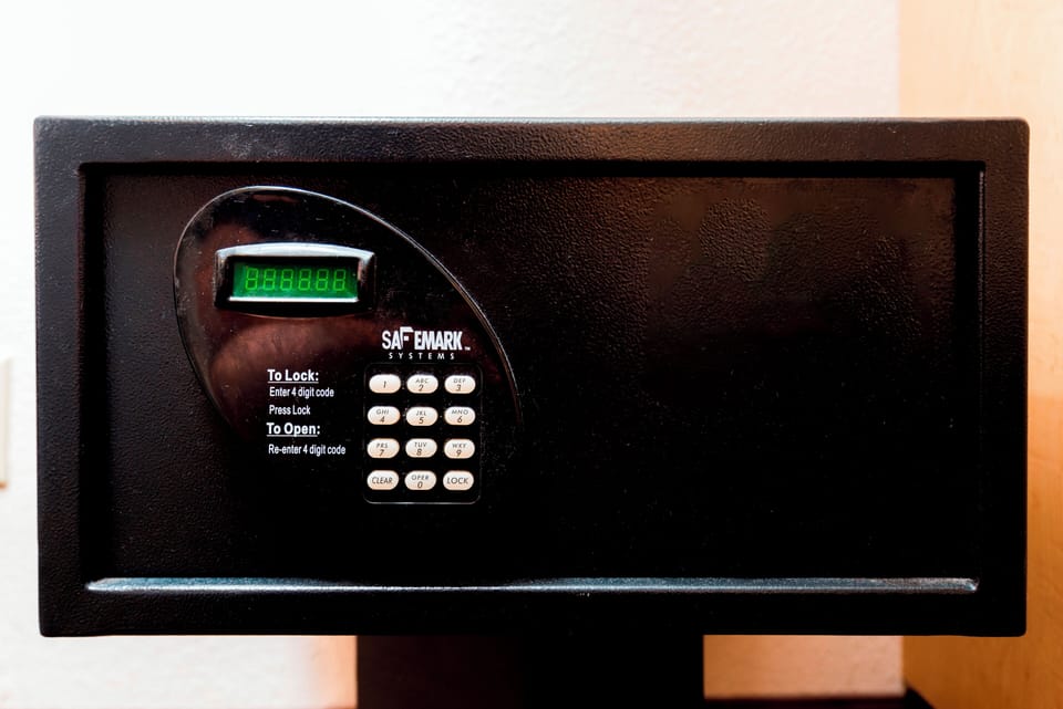 Store valuables securely for peace of mind throughout your stay.