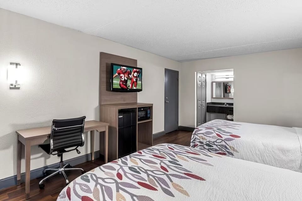 Work or plan tomorrow’s adventures at the comfortable desk nook.