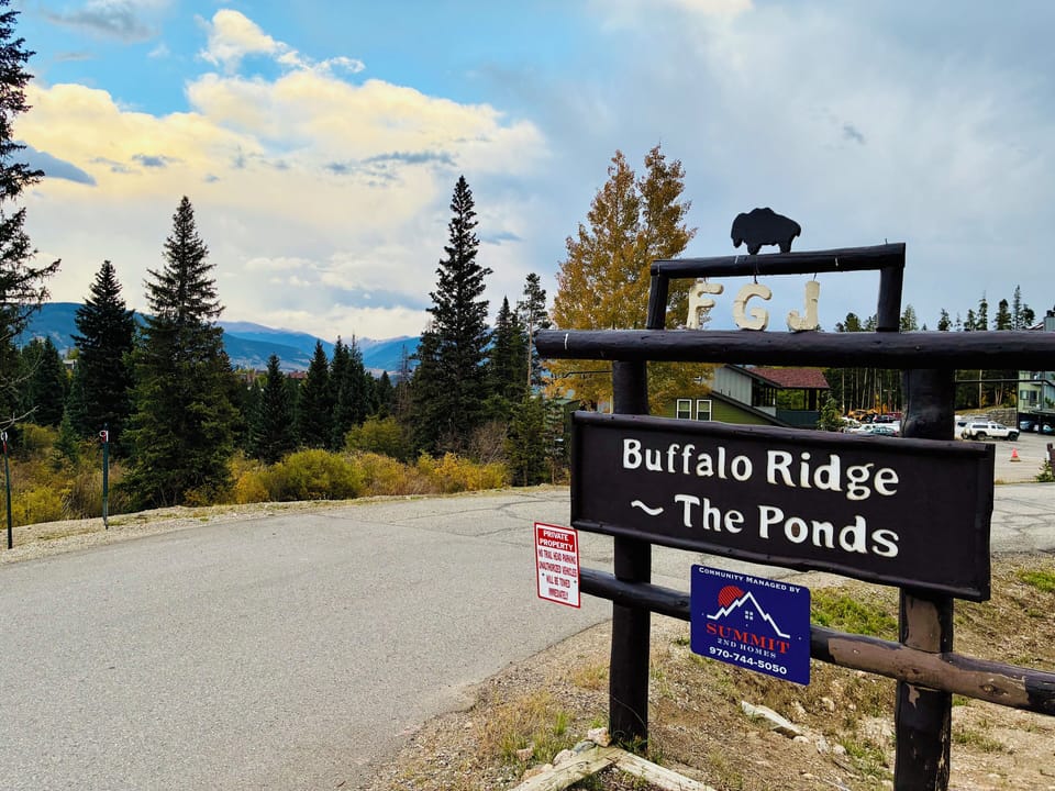 Entrance to the parking lot