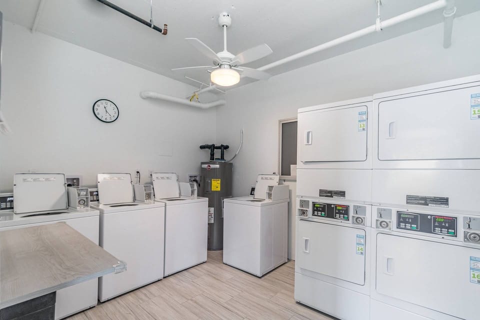 Community pay per load laundry on the ground floor