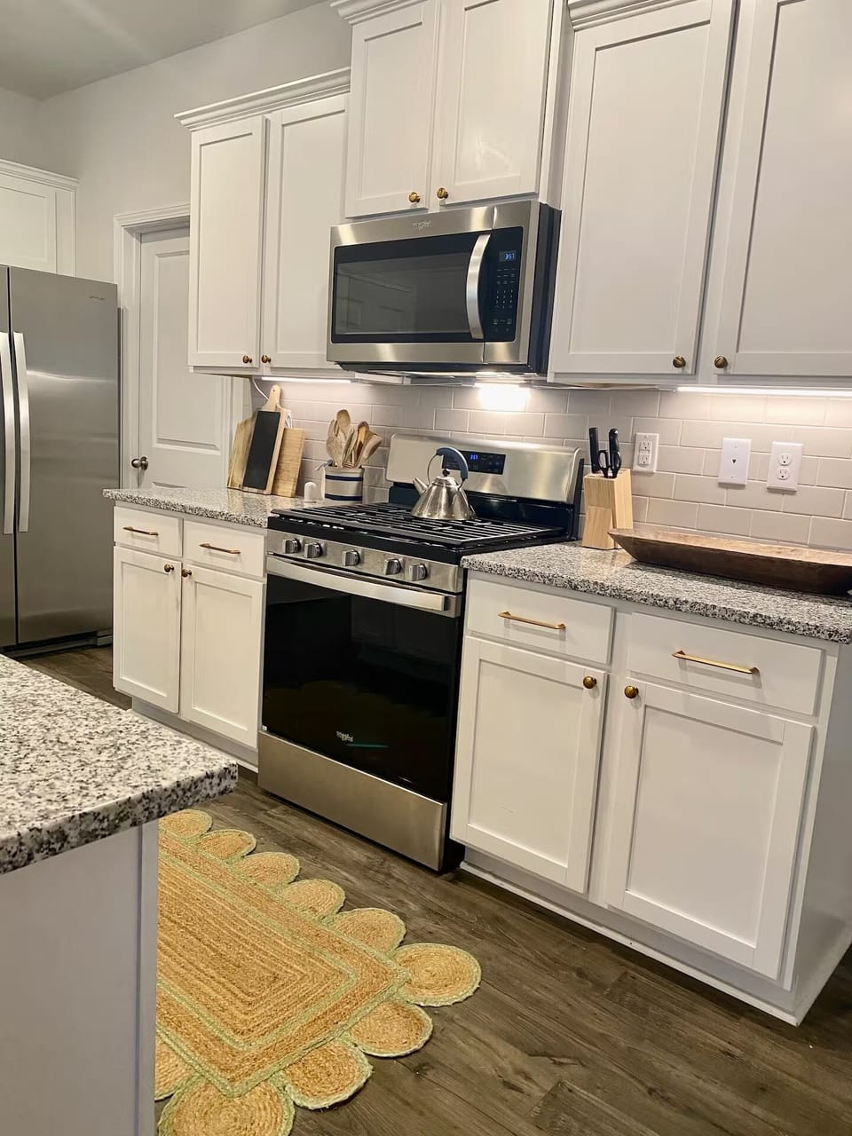 Updated kitchen with stainless appliances and plenty of counter space.