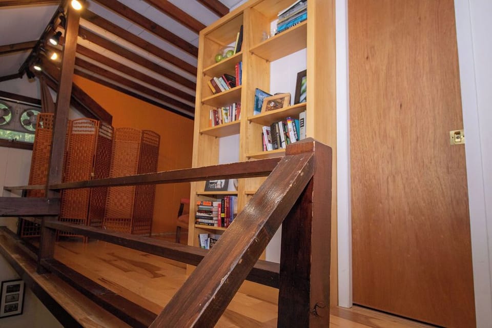 Bookshelves outside Loft area