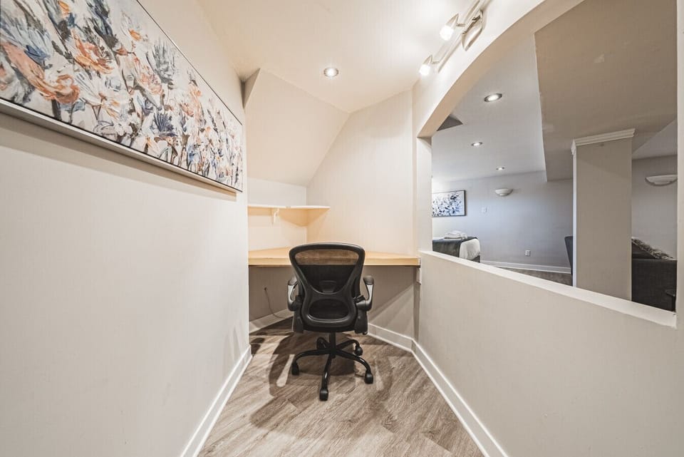 Basement desk area