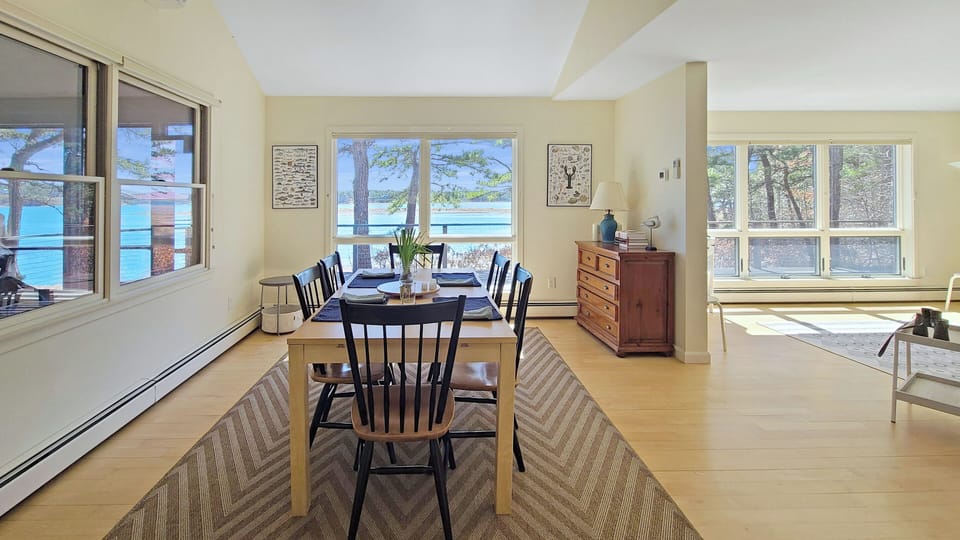 Dining area with living room beyond