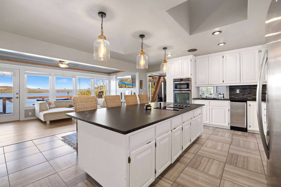 The kitchen is fully stocked to whip up a meal or just a good cup of coffee.