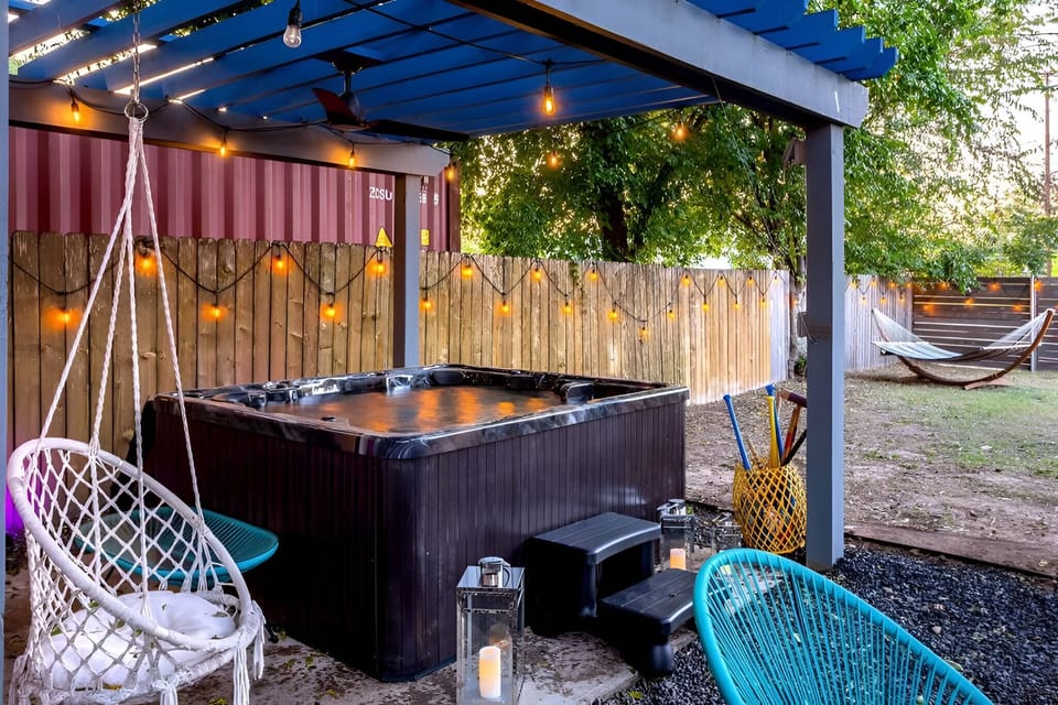 Private outdoor hot tub