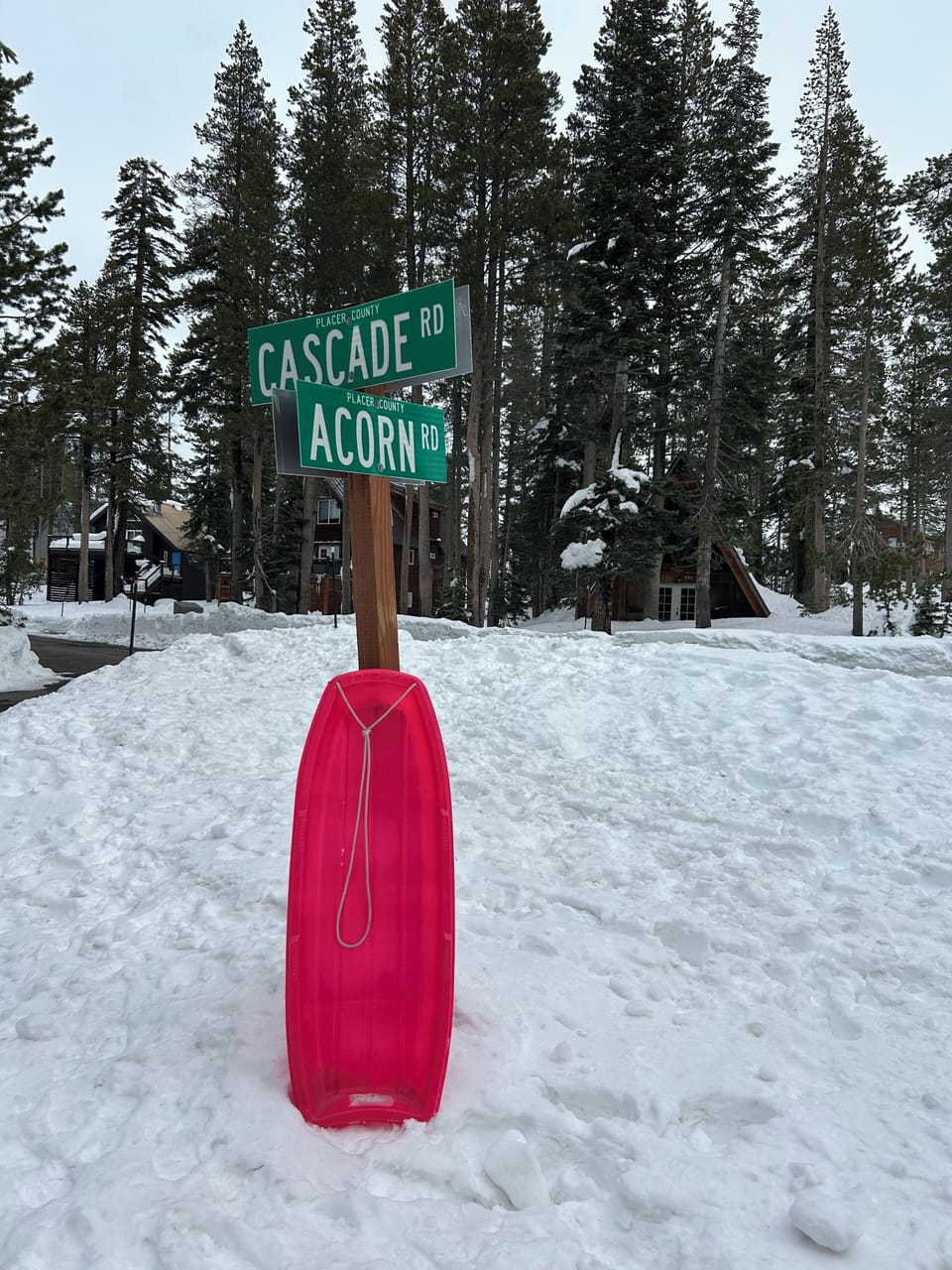 Our house is two blocks from the free neighborhood sledding hill.