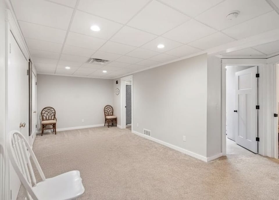 Lower level bonus area, laundry