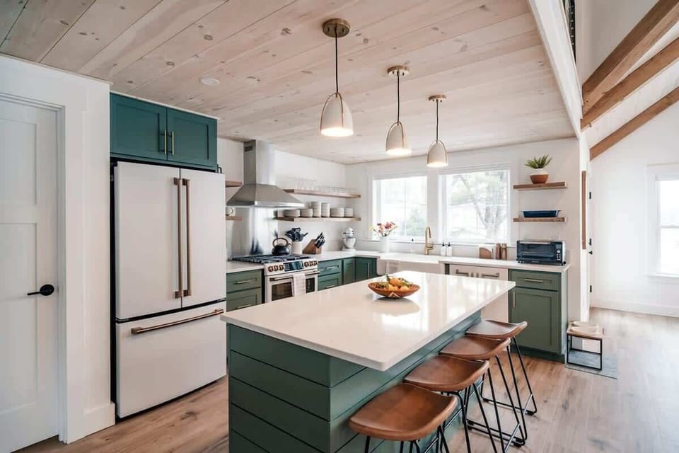 Our chef's kitchen, complete with high end appliances and cookware, coffee nook, and everything you'll need to to cook a homemade meal!
