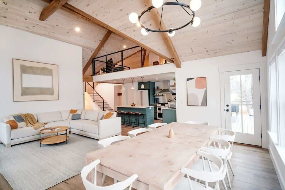 Our brand new, custom curated farmhouse provides a one-of-a-kind luxury experience in the White Mountains.