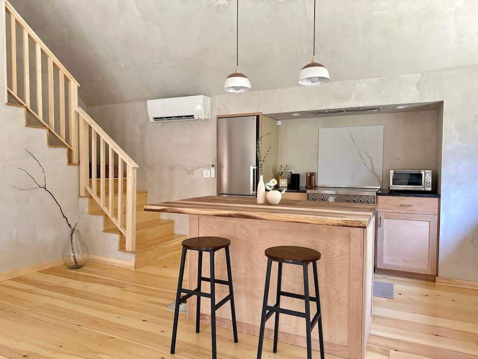 Dining area and stairs leading up to our loft.