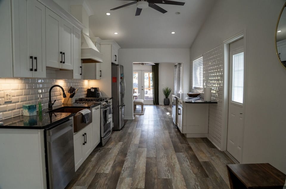 Kitchen into dinning room