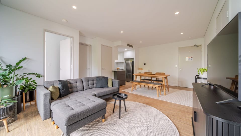 Spacious open-plan living and dining area