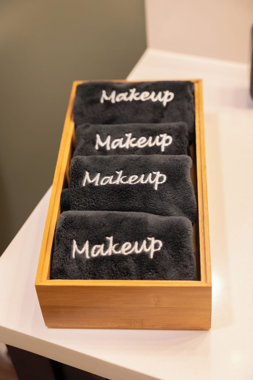 Help us keep our whites, white. Handy make-up towels to "take off the day".
