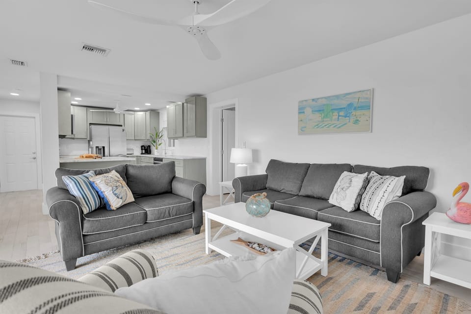 Living Room open to Kitchen & Dining