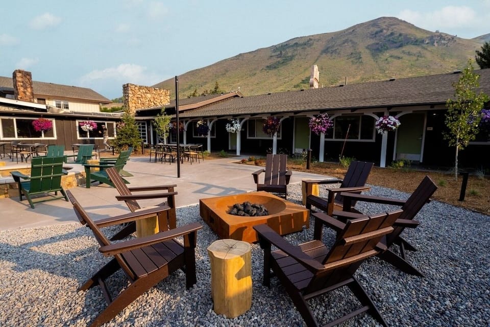 Gather by the fire pit for cozy evening conversations.