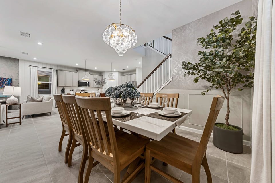 Modern dining area