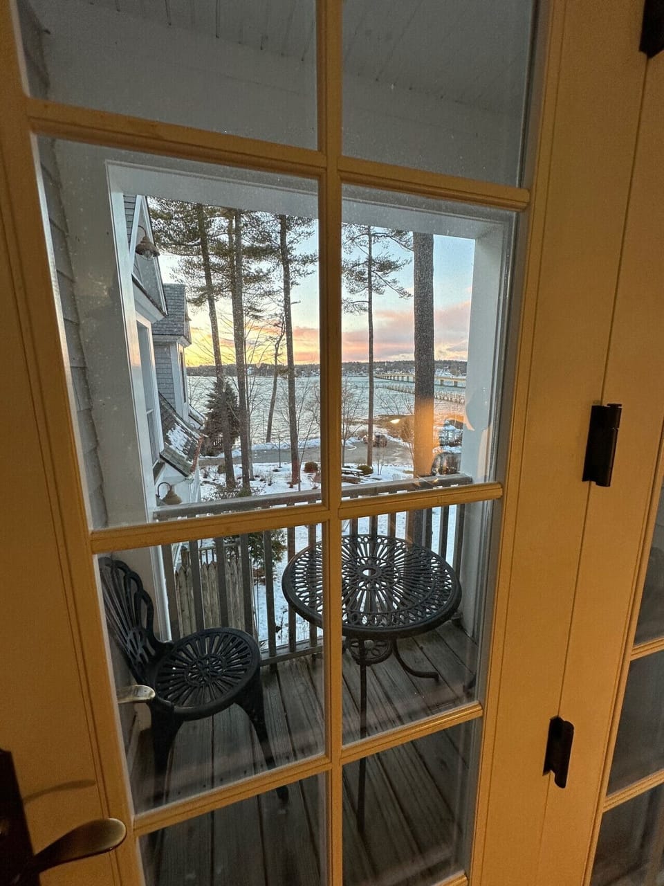 Catch a beautiful sunset over the river!