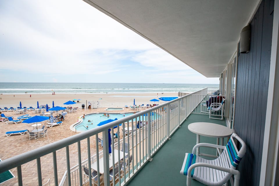 Step onto the private balcony and enjoy breathtaking ocean views, perfect for relaxing while soaking up the sun.