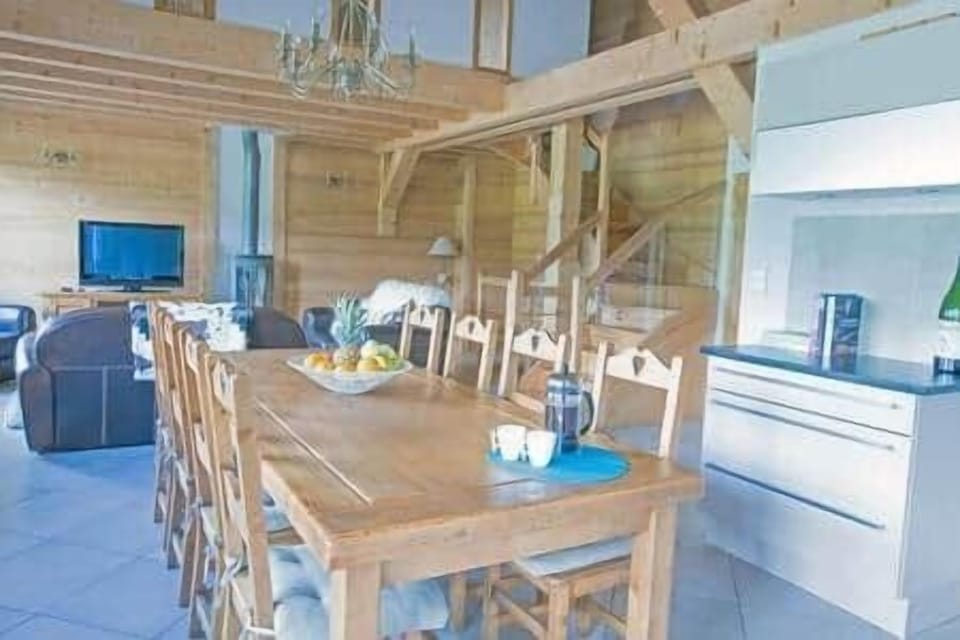 Dining area and kitchen