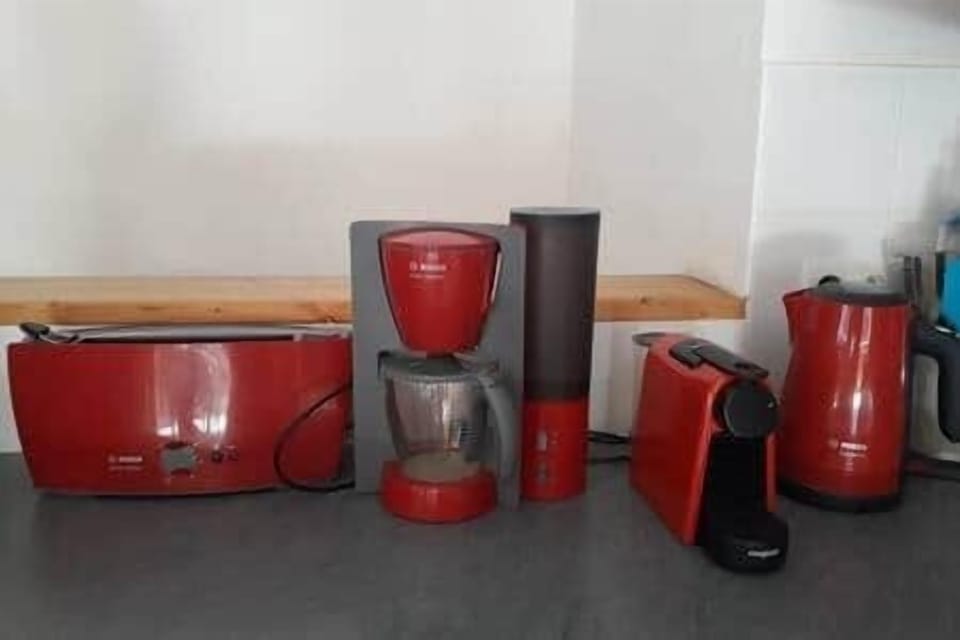Apartment has Nespresso capsule coffee maker and also filter coffee machine