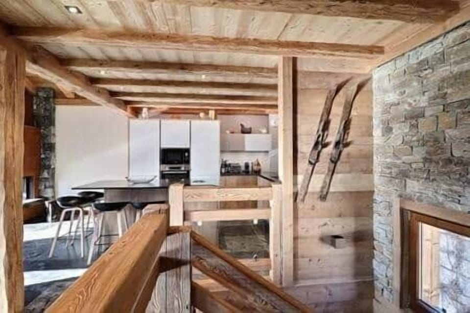 Kitchen area seen from dining table