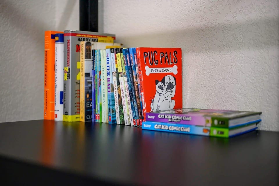 Fun reads in the downstairs living space