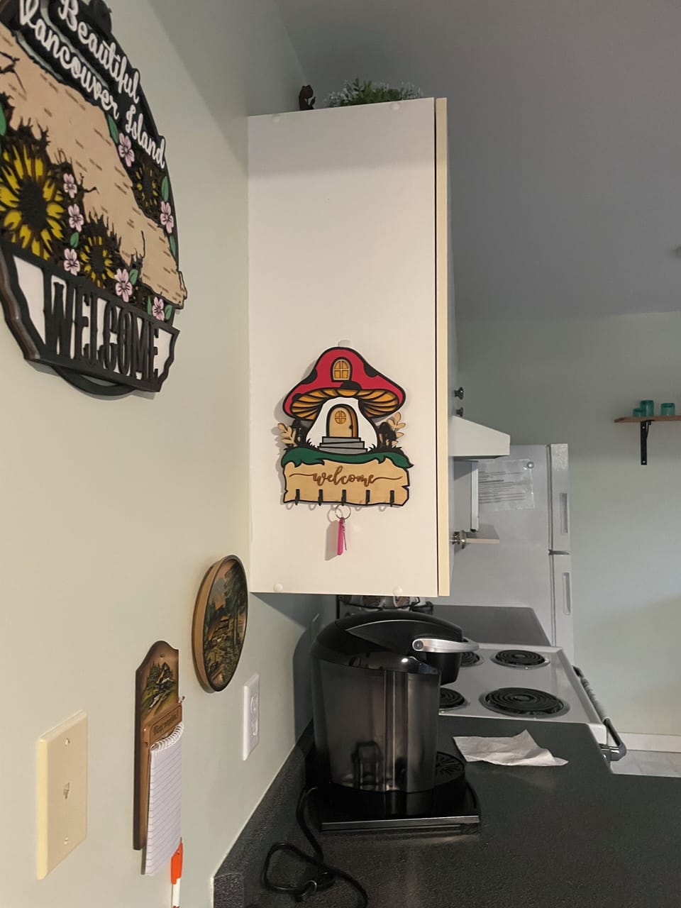 This is where I leave your key unless it’s in the lockbox if we are out